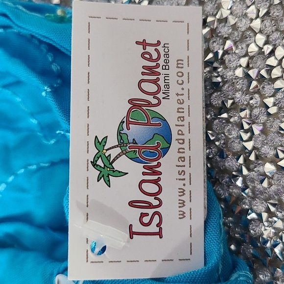 Island Planet elastic embroidered w/sequins Head Band NWT - Picture 6 of 6